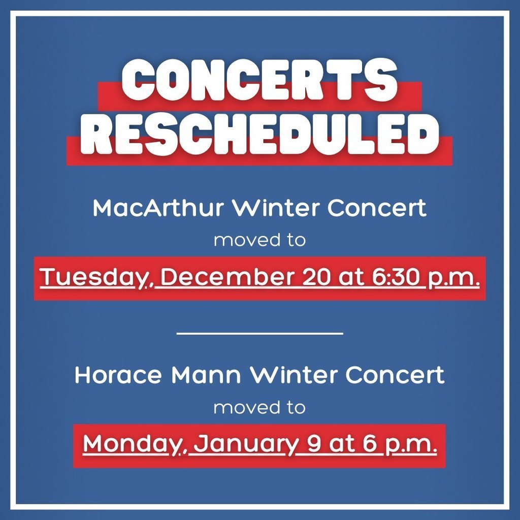 Concerts Rescheduled